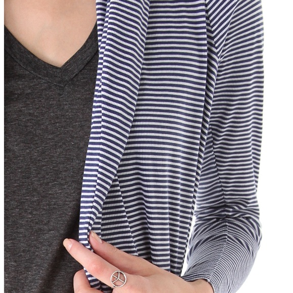 Dolan Striped Draped Cardigan - Picture 8 of 9